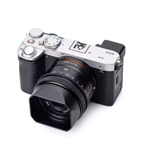 Square Metal Lens Hood for Sony FE 2.5/50 G FE 2.5/40 G FE 2.8/24 G FE40mm f2G Lens Shade with Cap R
