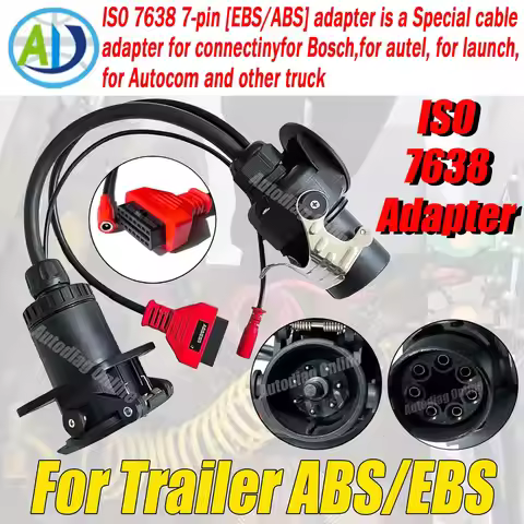 ISO 7638 EBS/ABS Adapter For Trailer OBD Diagnostic Adapter for Bosch/Wabco Truck Diagnostic Cable f
