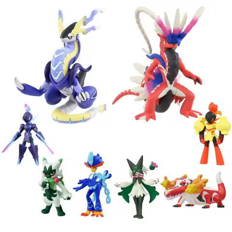 New Original TAKARA TOMY Pokemon Figures Skeledirge Floragato Meowscarada Miraidon Koraidon Ceruledg