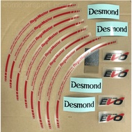 Desmond Evo Regamaster Sticker Factory Quality 100% Like Original