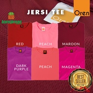 Baju Tshirt Jersey microfiber sportswear men t shirt - OREN SPORT QD04 Sport Wear Unisex Tshirt (RED