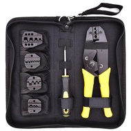 Wire Crimper Set Decrustation Engineering Ratchet Terminal Crimping Plier Electrical Hand Tool With 