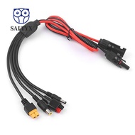 SALTYX  Panel Extension Cable, 30A MC4 to DC5521 7909 XT60 Female Connector  Wire, Connector 4 in 1 