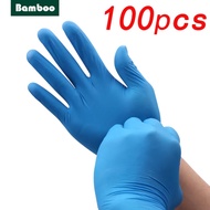 100PCS Blue Nitrile Gloves Waterproof Food Grade Black Home Kitchen Laboratory Cleaning Gloves Cooking Car Repairing Gloves