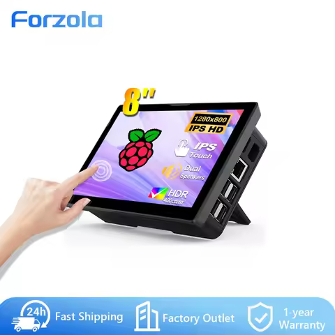 FORZOLA 8 inch 1200p 800p Mini Monitor HD IPS LCD Touchscreen Display Screen HDMI for Raspberry Pi5/