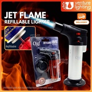 CHEF-PRO Refillable Lighter Jet Flame Gas Lighter Pemetik Api Lighter Windproof Lighter 防风打火机 Kitche