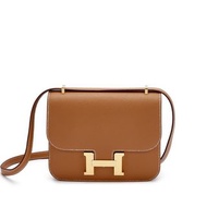 Hermes mini Constance 金棕色金扣 全新！！康康包