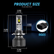 Novsight Mới Nhất N75 Bộ Bóng Đèn Pha LED Ô Tô 9005(HB3) 9006(HB4) 9012(HIR2) H4 H7 H11 Đèn LED Cho