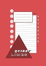 Quirky Lines A4 Notebook: Tilted Lined Exercise Book.