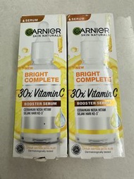 Garnier Bright Complete 30x Vitamin C 精華  Garnier 30X Vitamin C Booster Serum 30ml  美白精華 淡斑 去黃維他命C精華