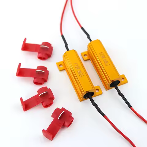 Wirewound Resistor 25W 8ohm 50W 6ohm LED Decoder Load Resistors for Car Fix LED Bulb Fast Flash Turn