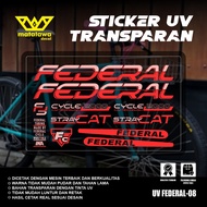 PREMIUM FEDERAL Decal Sticker FEDERAL UV TRANSPARENT STRAY CAT Bicycle Sticker Kalcer SET 08 Newara