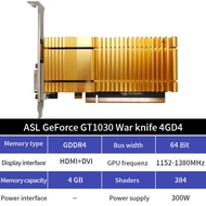 YQJFZ ASL NVIDIA GeForce GT 1030 64Bit GDDR4 4GB การ์ดจอการ์ดแสดงผล PCI-E 3.0พร้อมคอมพิวเตอร์สำหรับพ