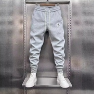 2024 Gray Casual Pants Men's Trendy Sports Ankle-Length Pants Handsome Loose Leggings Sweatpants bgt