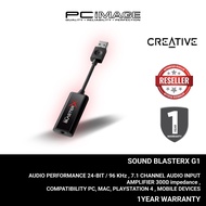 CREATIVE SOUND BLASTER X G1 7.1 PORTABLE SOUND CARD WITH HEADPHONE AMPLIFIER 1YR WARRANTY