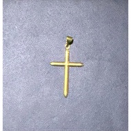 18K Saudi Gold Cross Pendant