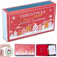 Christmas Cross Stitch Advent Calendar, Christmas Countdown Advent Calendar Embroidery Kit, Stitch A