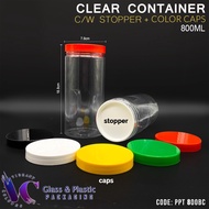 🔥800ML PLASTIC CONTAINER WITH STOPPER & HIGH QUALITY CAP || PPT800BC🔥 POST TODAY 
