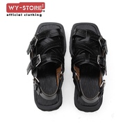 Original [new in March] original niche square-toe sandals with high-grade woven thick soles increase the trend of Roman sandals men's beach shoes