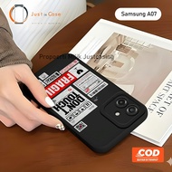 (Mac99) Black Macaron Soft Case Samsung A07 Pro Camera
