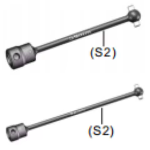 HNR Parts Spring steel central drive shaft H980038 H980039 For 1/10 H9804MK FOXHOUND RC Model Cars R