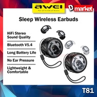 Awei T81 Sleep Earbuds Wireless Earbuds Sleepbuds Earphone HiFi Headphone Mini Earbuds Awei Bluetoot