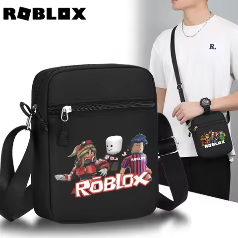 Game Roblox Shoulder Bag for Women Men Anime Crossbody Bags Boy Girl Kawaii Canvas Square Messager W