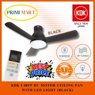 KDK U48FP DC Motor Ceiling Fan with LED LIGHT - BLACK * 1 YEAR LOCAL WARRANTY
