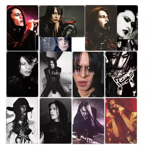 Vintage Buck Tick Atsushi Sakurai Metal Tin Sign Poster Retro Wall Mural Art for Living Room Motorcy