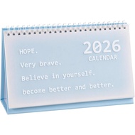 2026 Mini Desk Calendar Home Office School Calendar 8.3" x 5.2" - Blue (Oct. 2025 to Dec. 2026)