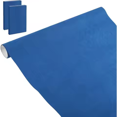 Royal Blue Book Cloth for Book Binding 40x17inch Suede Fabric Surface Paper Backed Washable and Reus