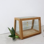 實木展示櫃 | 點心櫃 | 海棠花.平條 玻璃櫥窗