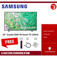 [ Delivered by Seller ] SAMSUNG 65" inch DU8000 Crystal UHD 4K Smart TV (2024) UA65DU8000KXXM UA65DU8000