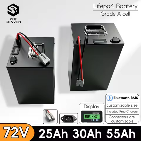 72V 25Ah 30Ah 55Ah Lithium Lifepo4 Battery Bluetooth BMS for 2000W 3000W Forklift Rickshaw Motocicle