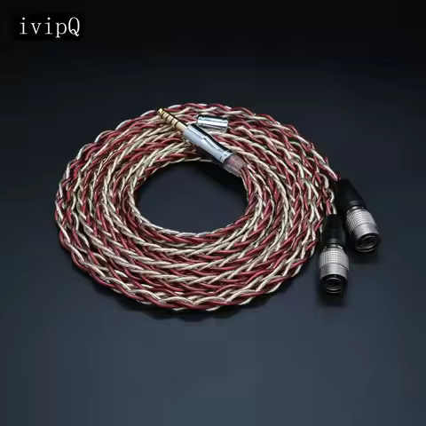 IvipQ-52 IEM Cable Flagship Wire Earphone Upgrade Cable For Sennheiser HD650 HD800 Focal Dan Clark B