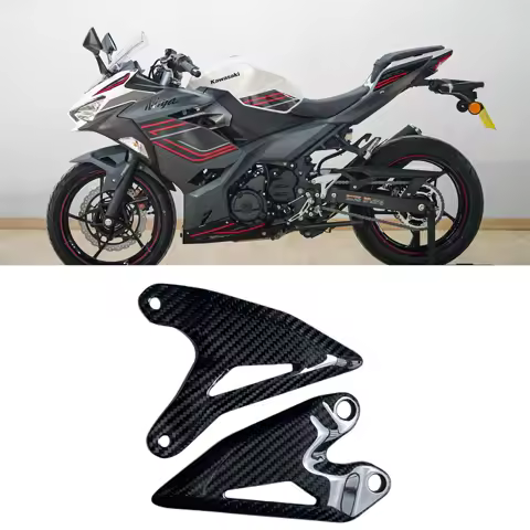 For KAWASAKI NINJA500 ninja 500 Z500 Ninja 400/Z400 Motorcycle parts Carbon Fiber Heel Guard Foot Pe