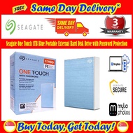 [Free Same Day Delivery*] Seagate One Touch 1TB Blue Portable External Hard Disk Drive with Password Protection STKY1000402 (*Order Before 2pm on working day, will deliver the same day, Order after 2pm, will deliver next working day.)