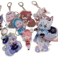 Anime Hololive Vtuber Keychains Anime Figure Pendant Gawr Gura Mori Usada Fubuki Suisei