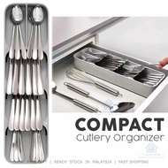 5 Compartment Kitchen Drawer Cutlery Organizer Storage Box Compact Drawer Organizer Rack Kitchen Ute