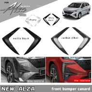 Vemart Perodua alza 2022 new facelift car front bumper canard garnish accessories