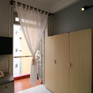 White curtains divide spa rooms, decorate Homestays, coffeeshop