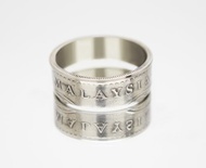 馬來西亞硬幣戒指 20 Sen 1988-2011 男士硬幣戒指 女士硬幣戒指