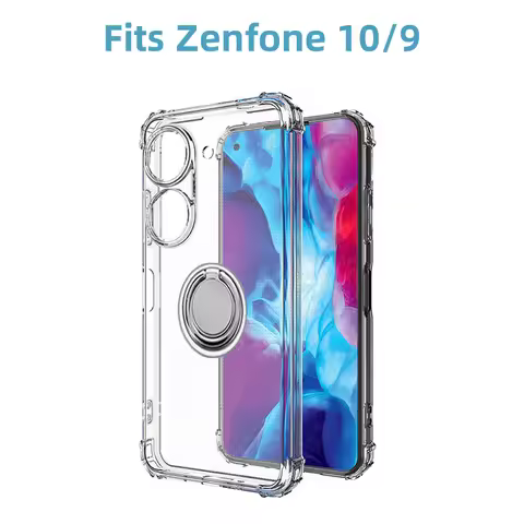 For ASUS Zenfone 10 9 Zenfone9 Zenfone10 AI2302 AI2202 Back Ring Holder Bracket Phone Cover TPU Soft