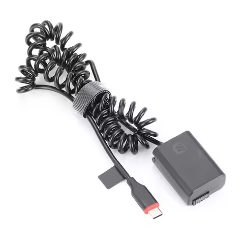 Type C to AC-PW20 NP-FW50 Dummy Battery DC Power AC Adapter for Sony A7R A7m2 A7rm2 A7sm2 RX10 M2 M3
