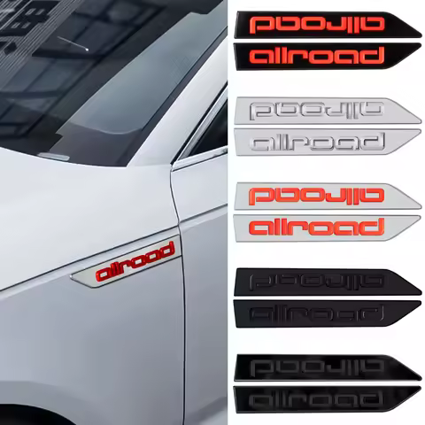 3D ABS ALLROAD Badge Car Styling Side Fender Body Decor Stickers For Audi A4 B5 B6 B7 B8 B9 A3 8P 8V