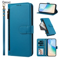 Casing For OPPO Realme C73 C71 C63 C55 C53 C51 C51S Card slot Zipper Wallet style flip cover PU leat