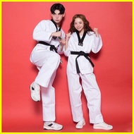 【hot sale】 Taekwondo Uniform for Kids Adult 110cm-190cm Karate Uniform for Kids Shift Long Sleeves