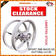 CLEAR STOCK SPORT RIM W125/WAVE125 CUTTING LC135 / FG505 Y15ZR (LIMETED STOCK 1 SET ONLY) FG505 Y15/