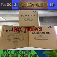 Milk Tea Cup Lids Flat LID、 Dome LID、Strawless Lid 95mm PET Cover