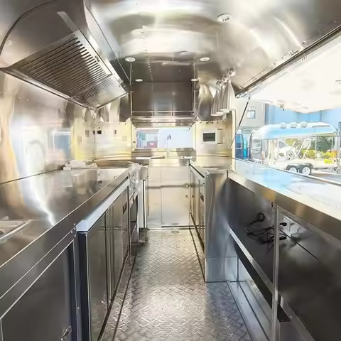Mobile Food Trailer Commercial Outdoor Catering Food Cart Portable Snack Kiosk Equipment